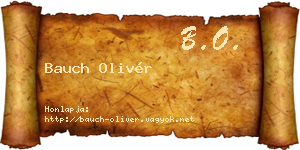 Bauch Olivér névjegykártya