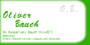 oliver bauch business card